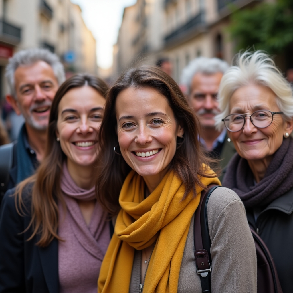 flux dev create a photorealistic picture of a diverse group of 3